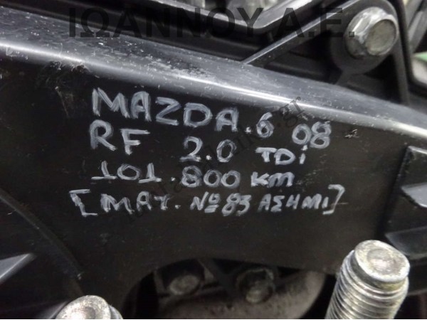 ΜΗΧΑΝΗ ΚΙΝΗΤΗΡΑΣ RF 2.0cc 101.800ΧΛΜ MAZDA 6 2008 - 2013