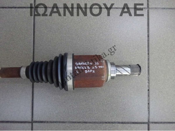 ΗΜΙΑΞΟΝΙΟ ΕΜΠΡΟΣ ΑΡΙΣΤΕΡΟ 5ΑΡΙ 391016613R K9KE626 1.5cc TDI DACIA SANDERO 2016 - 2020