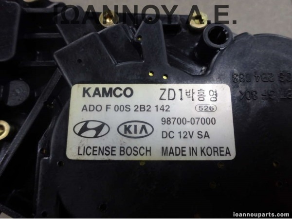 ΜΟΤΕΡ ΥΑΛΟΚΑΘΑΡΙΣΤΗΡΑ ΠΙΣΩ 98700-07000 F00S2B2142 KIA PICANTO 2004 - 2008