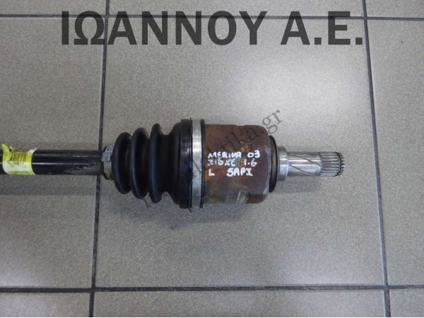 ΗΜΙΑΞΟΝΙΟ ΕΜΠΡΟΣ ΑΡΙΣΤΕΡΟ 5ΑΡΙ Z16XE 1.6cc OPEL MERIVA 2003 - 2010