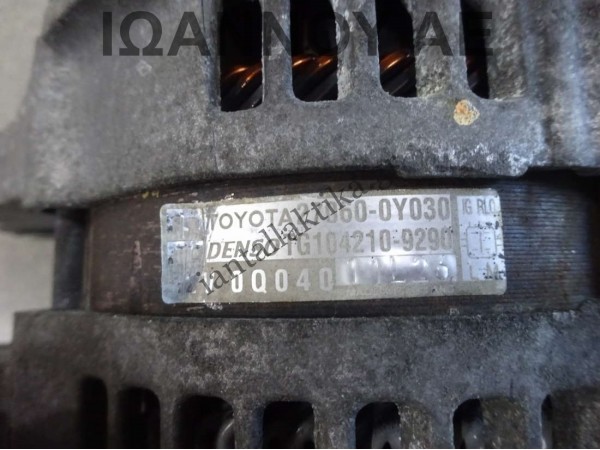 ΔΥΝΑΜΟ 27060-0Y030 TG104210-9290 1NR 1.3cc TOYOTA YARIS 2006 - 2009