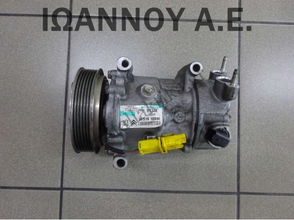 ΚΟΜΠΡΕΣΕΡ A/C 9651910980 R134A-1351F KFU 1.4cc 16V PEUGEOT 207 2006 - 2014