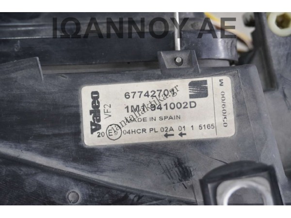 ΦΑΝΑΡΙ ΕΜΠΡΟΣ ΔΕΞΙΟ VALEO 1M1941002D 67742701 SEAT TOLEDO LEON 1998 - 2004